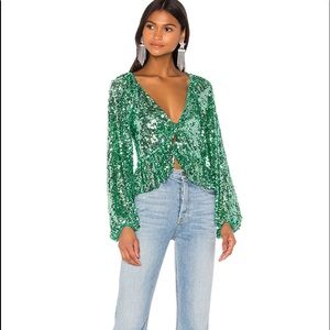 For Love and Lemons Madeline sequin top